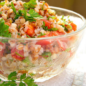 Гречневый салат с овощами рецепт с фото пошагово 