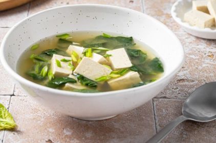 Суп с тофу и шпинатом рецепт с фото пошагово 