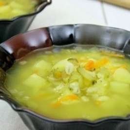 Вегетарианский суп с перловкой