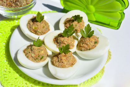 Акутагьчапа яйца фаршированные орехами рецепт с фото пошагово