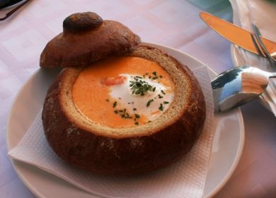Сырный суп в хлебе рецепт с фото пошагово 