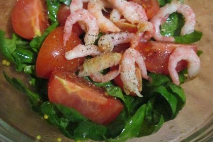 Салат со шпинатом и креветками рецепт с фото пошагово