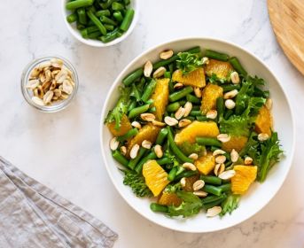 Салат из стручковой фасоли и апельсина рецепт с фото пошагово