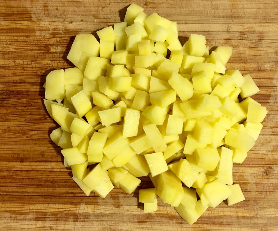 картофель жареный с фасолью